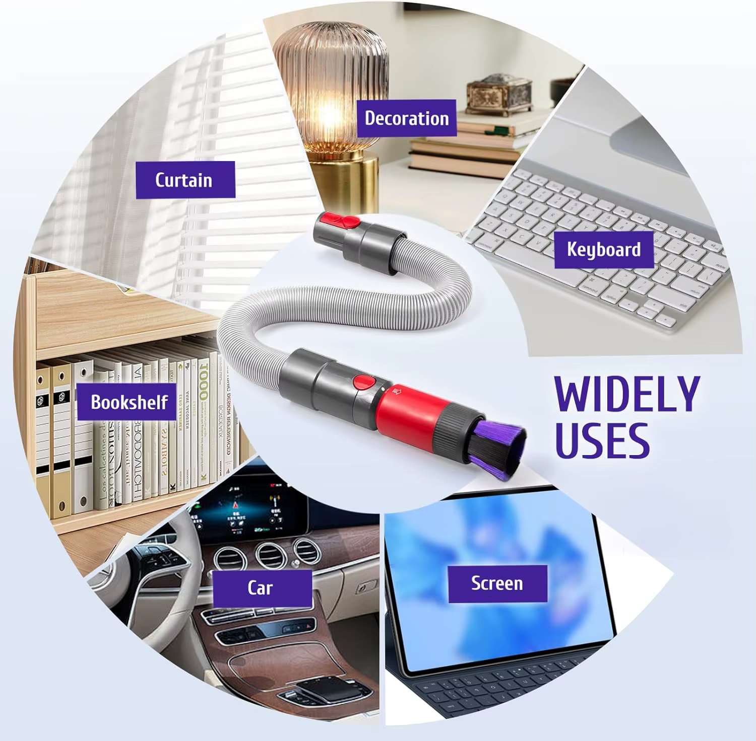 Brosse à dépoussiérer + tuyau d'extension Flexible pour aspirateur Dyson V7 V8 V10 V11 V12 V15 Gen5