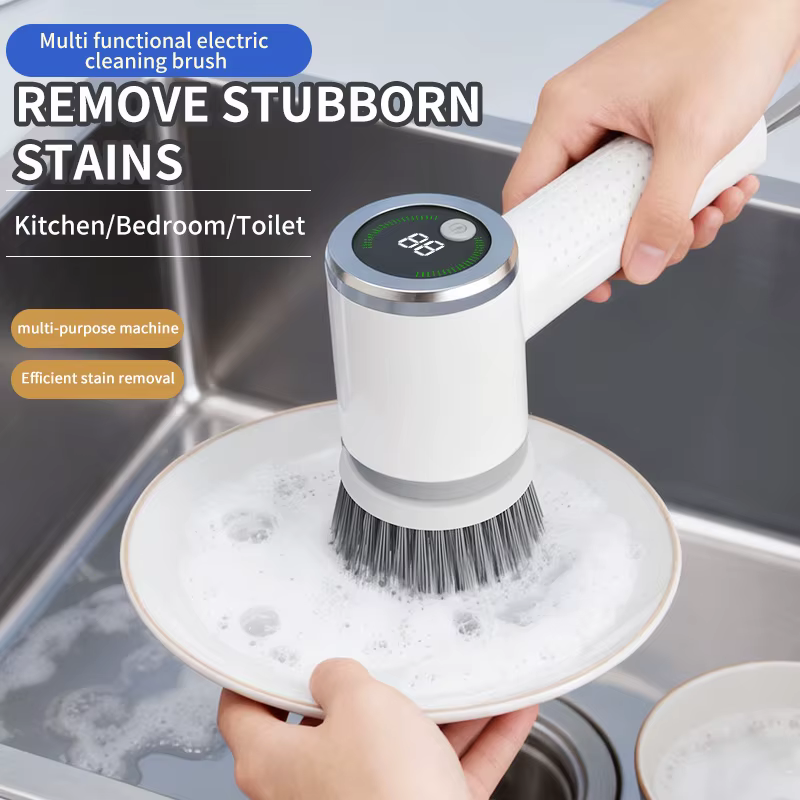 5 brosses de nettoyage sans fil avec têtes de brosse remplaçables