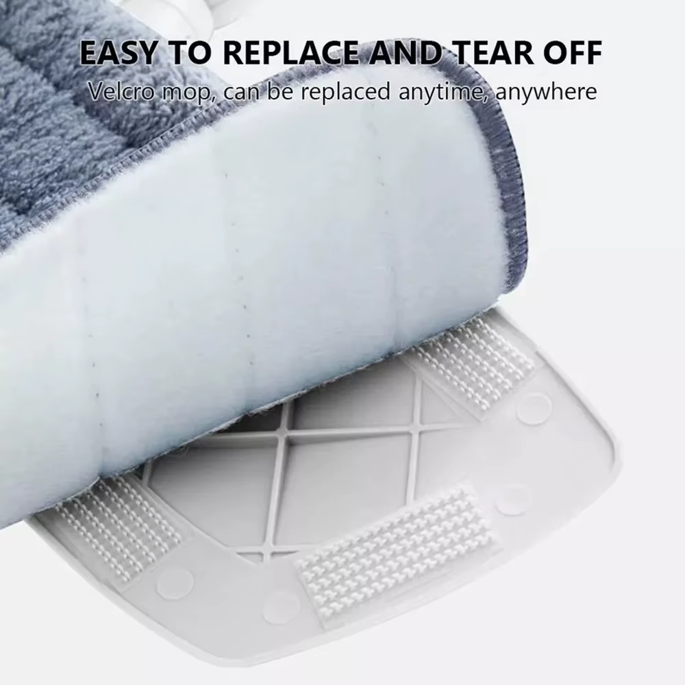 Balai à vapeur rotatif réutilisable avec tampons en microfibre