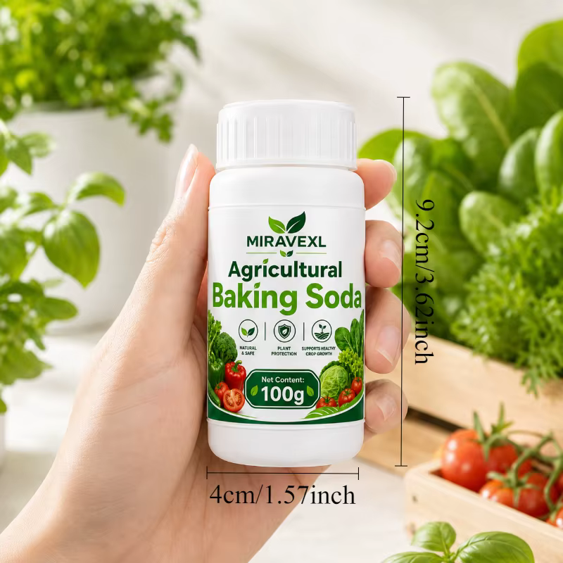 MIRAVEXL Bicarbonate de soude agricole 100g – Poudre dilutable dans l'eau pour l'entretien des plantes