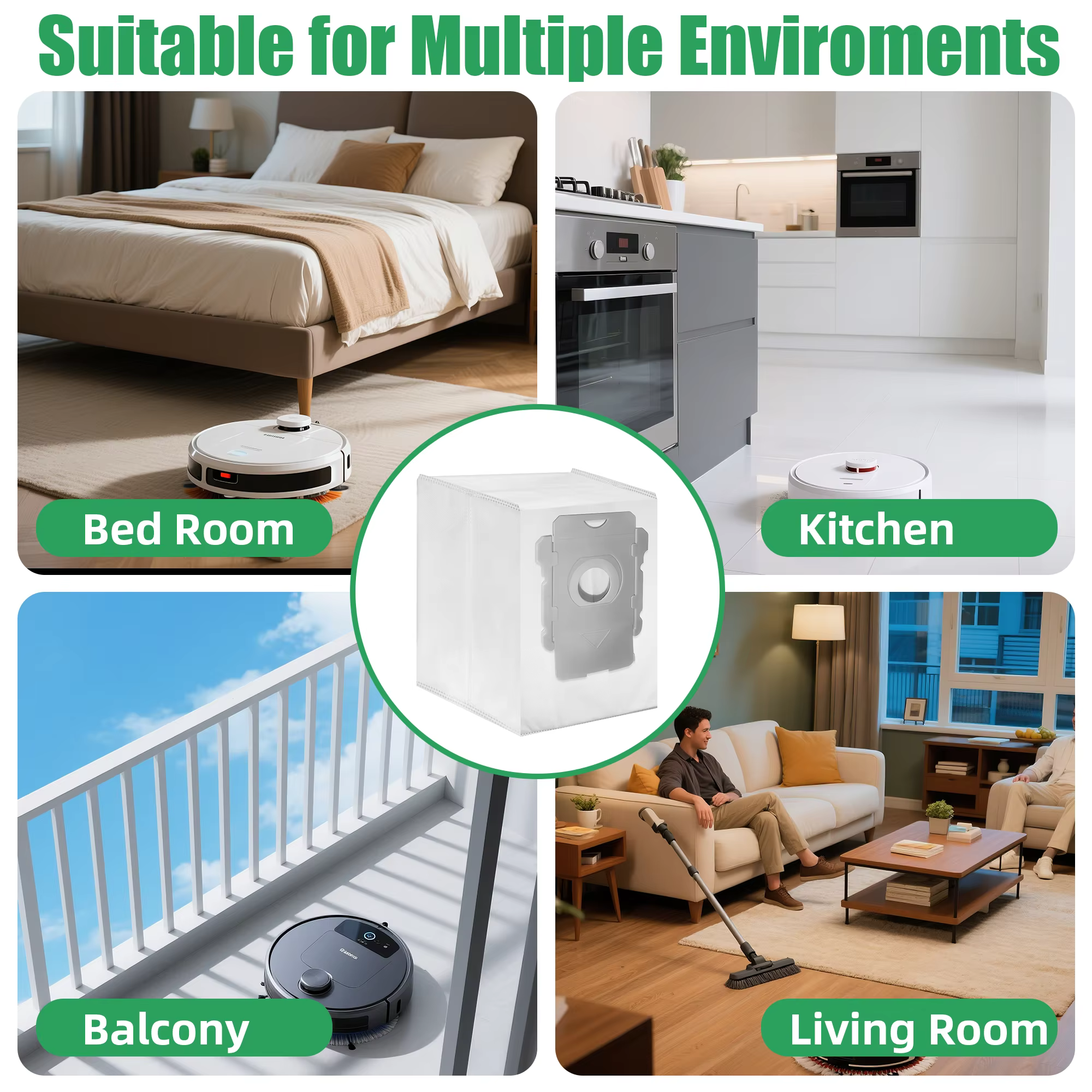 20 paquets de sacs sous vide compatibles avec iRobot Roomba Clean Base i7