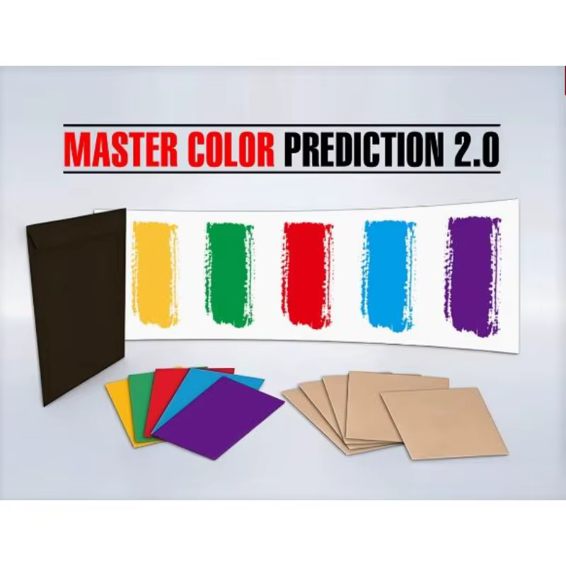 Master Color Prediction 2.0 tours de magie accessoires Gimmick pour magiciens de scène Bar Illusion mentalisme jeu de fête par Max Vellucci