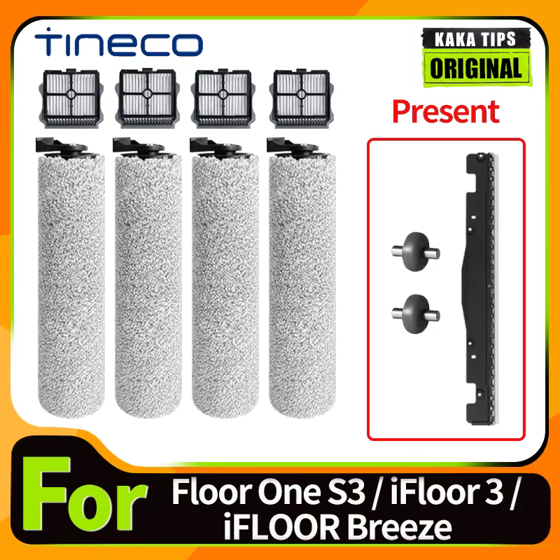 Accessoires pour aspirateur sec et humide sans fil Tineco FLOOR ONE S3 / iFLOOR 3 / iFLOOR Breeze, pièces de rechange pour filtre à rouleau de brosse