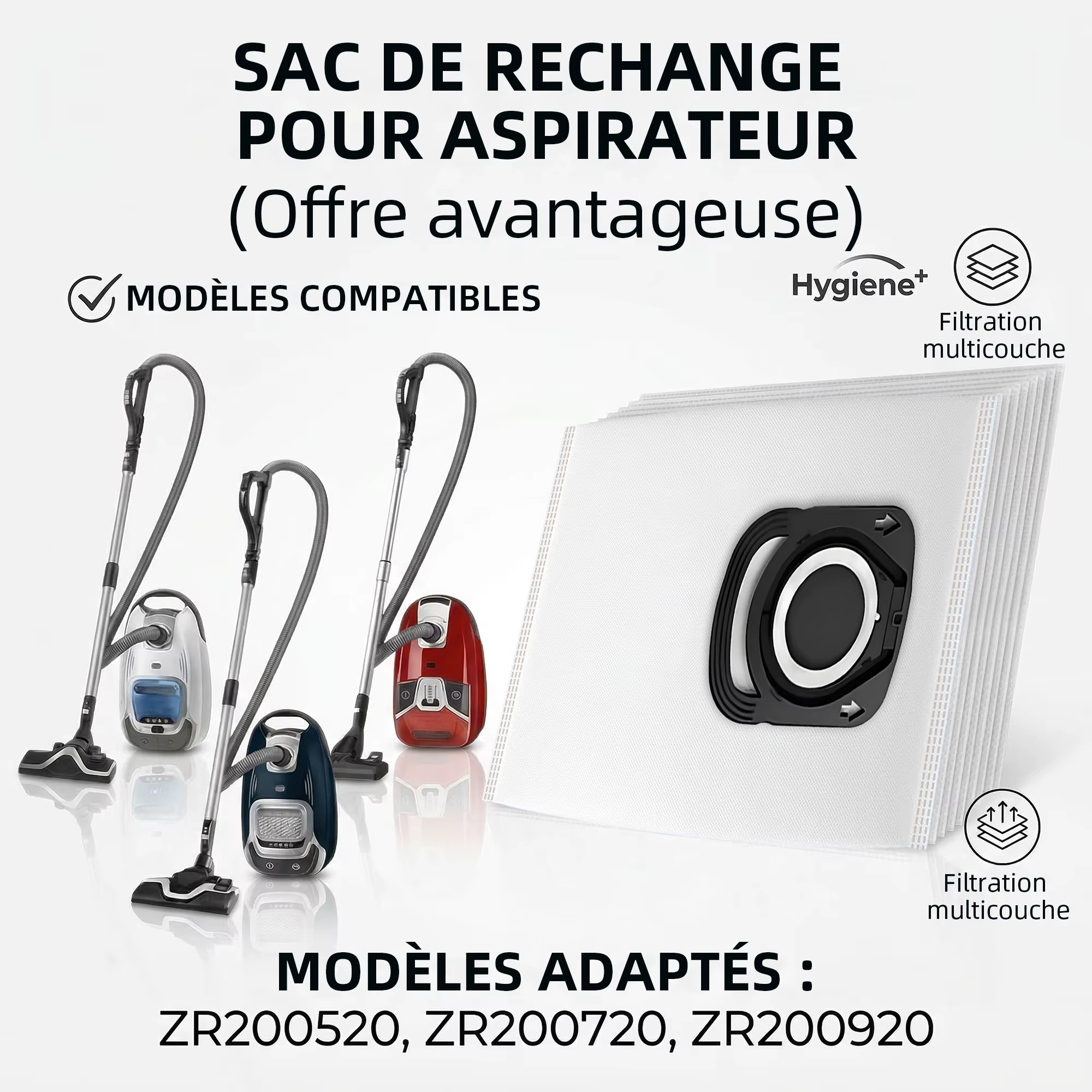 Sacs à poussière pour Rowenta (RO64xx RO63xx RO68xx RO39xx)
