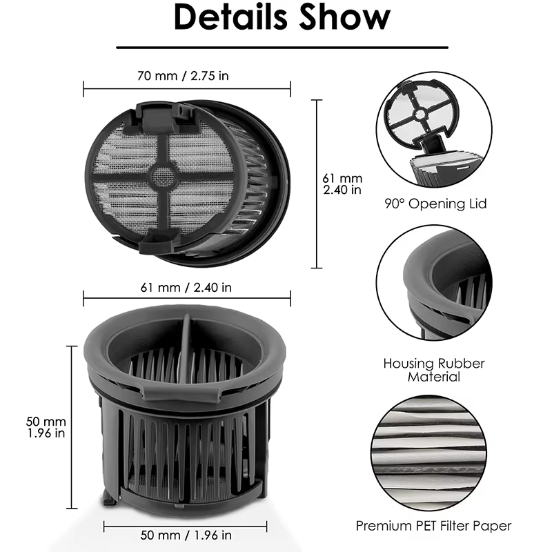 Accessoires pour aspirateur Dreame H14 Dual / H14 Pro / H14 / H20 Pro Plus / H20 Ultra / H30 Ultra : rouleau et filtre HEPA