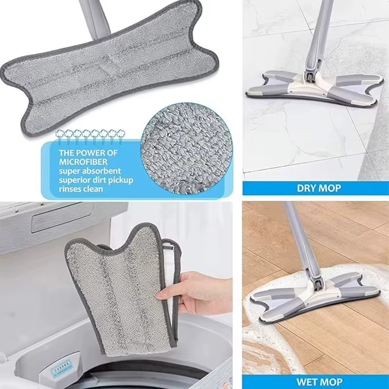 UNTIOR – vadrouille de type X en microfibre pour sol plat