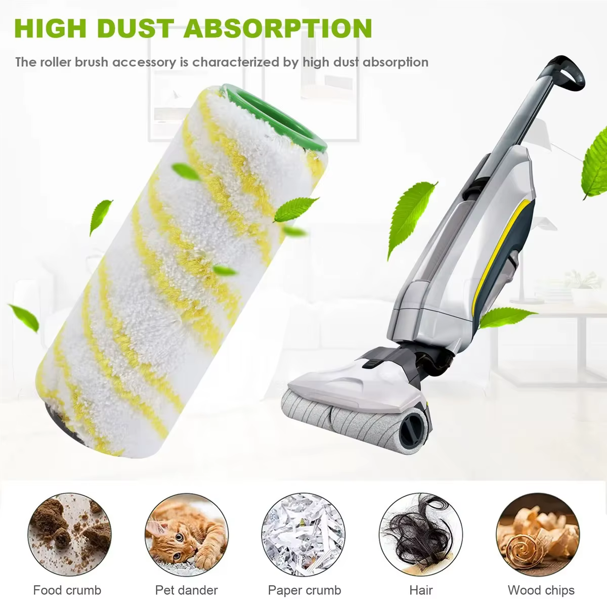 Pour Karcher FC3 FC3D FC5FC5DFC7 nettoyeur de sol électrique aspirateur microfibre lavable brosse roulante accessoires de remplacement