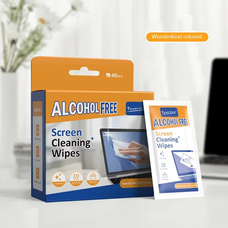 Paquet de 40 lingettes nettoyantes pour PC – Chiffons de nettoyage pour écrans secs et humides pour voitures
