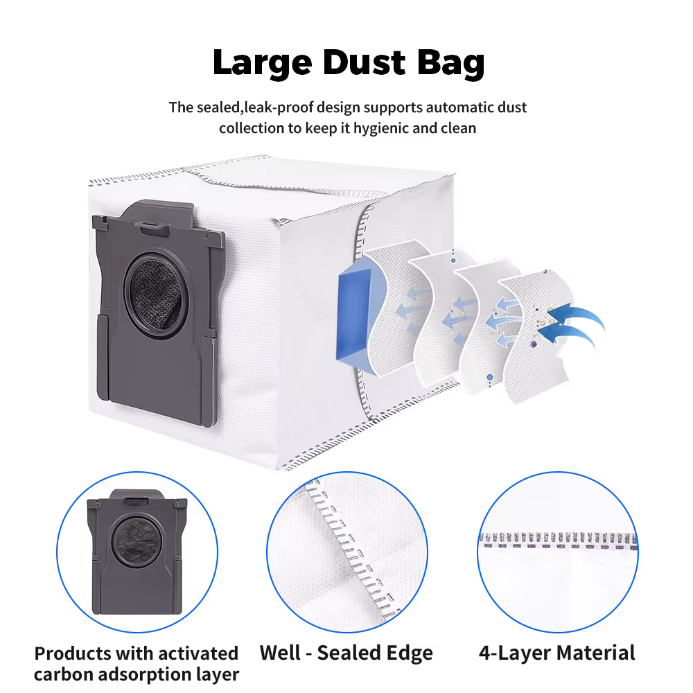Sac à poussière pour aspirateur Dreame X30 Ultra/X40 Ultra/X50