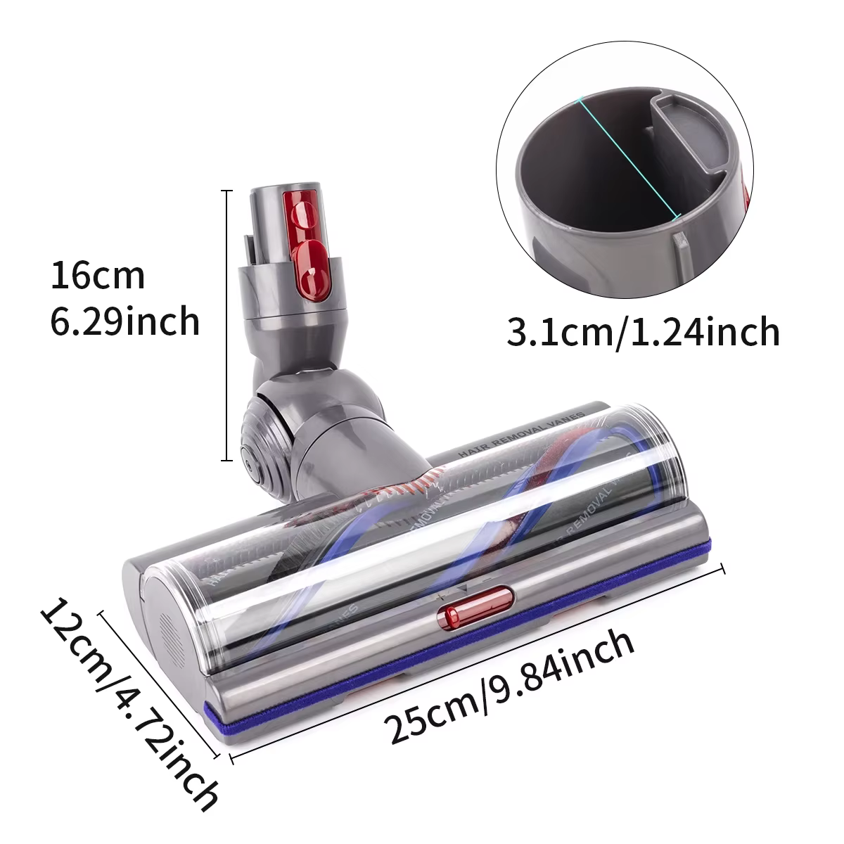 Tête de brosse d'aspirateur à couple élevé pour aspirateur Dyson V7 V8 V10 V11 V15
