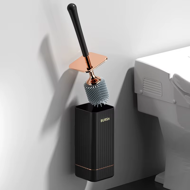 Brosse de toilette en silicone à poils souples TPR