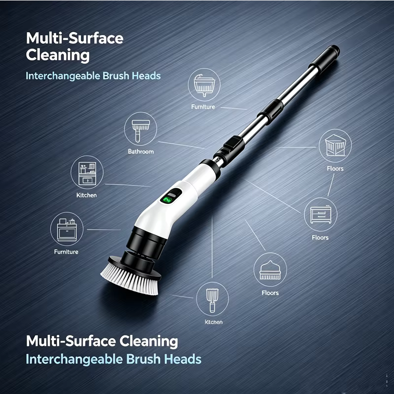 Brosse de nettoyage électrique multifonction sans fil pour la maison