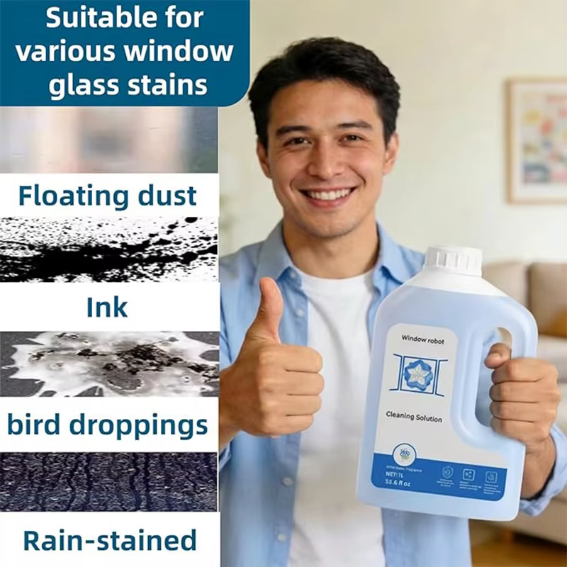 Solution de nettoyage de vitres 1L pour accessoires ECOVACS Winbot W2 pro Omni/W2