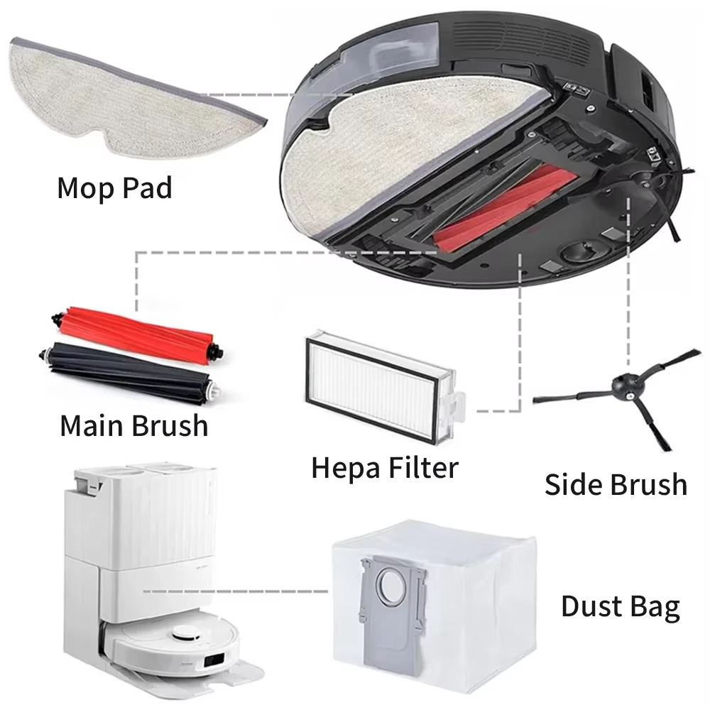Filtre HEPA pour Roborock Q5 Pro/Q5 Pro +/Q5 Pro Plus/Q7 Max/Q7 Max +/Q8 Max/Q8 Max +/Q8 Max Plus/T8