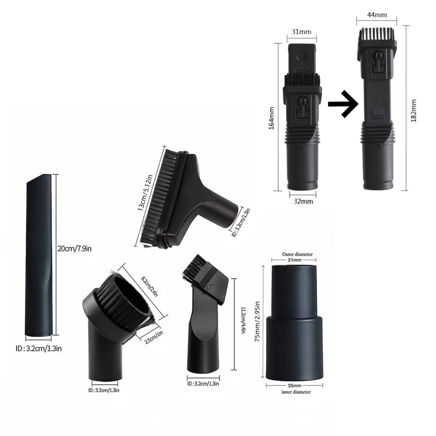 Brosse de nettoyage, accessoires pour aspirateur
