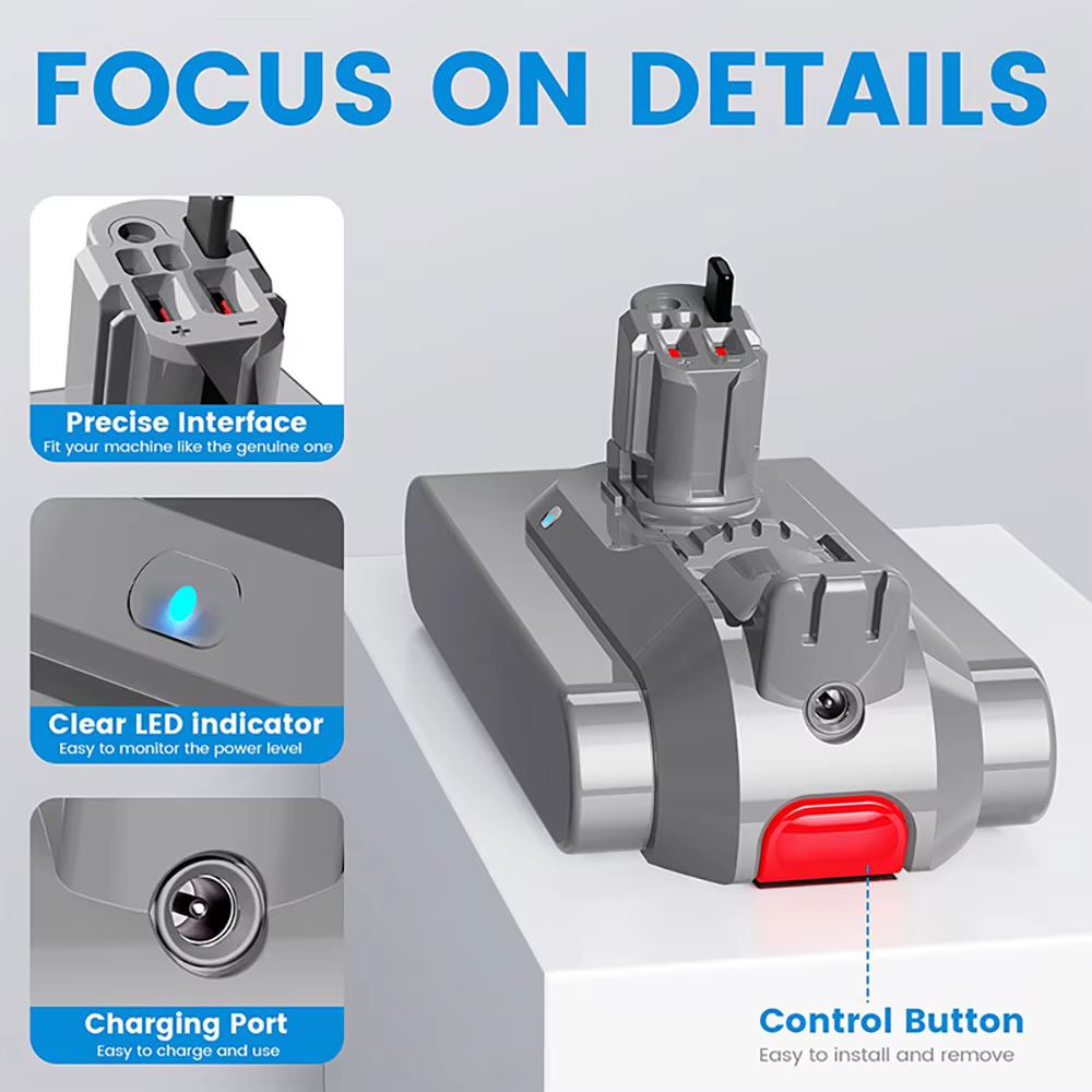 Batterie à clic pour aspirateur Dyson V15