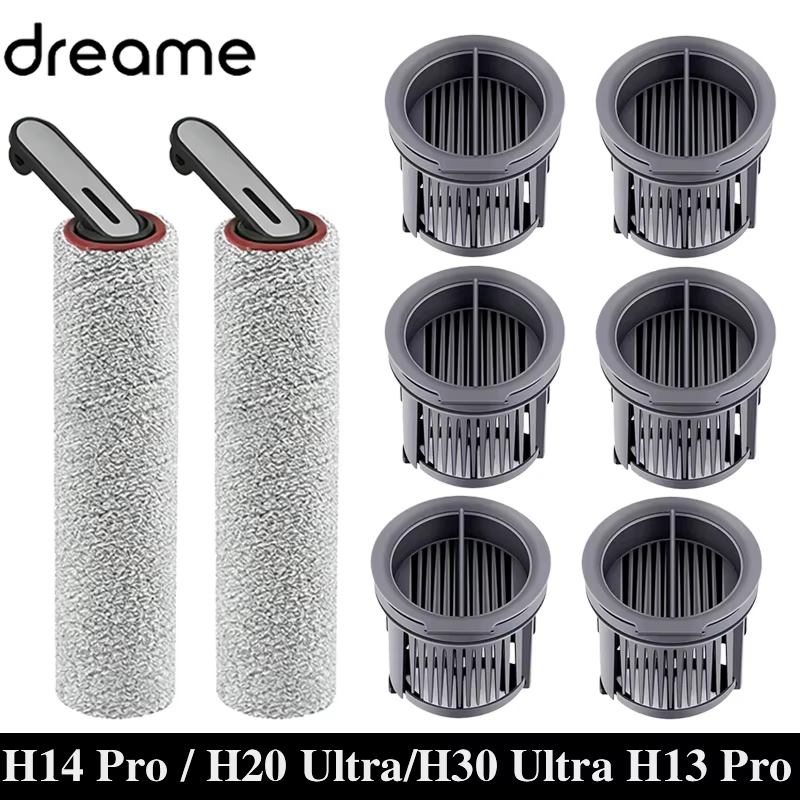 Accessoires pour aspirateur Dreame H14 Dual / H14 Pro / H14 / H20 Pro Plus / H20 Ultra / H30 Ultra : rouleau et filtre HEPA