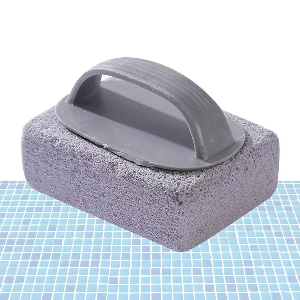 Brosse de nettoyage manuelle pour carreaux de piscine, éliminateur de calcaire, pierre ponce pour piscines extérieures