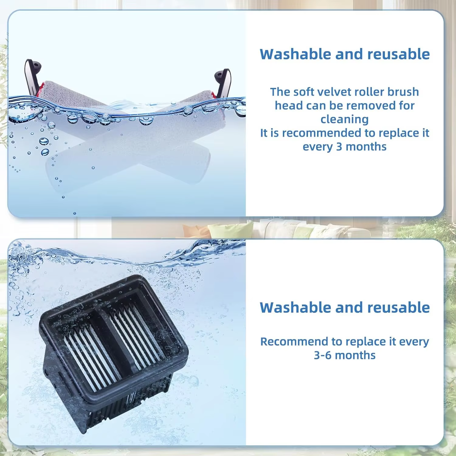 Accessoires de filtre à brosse Dreame H15 Pro / H12 Pro FlexReach / H13