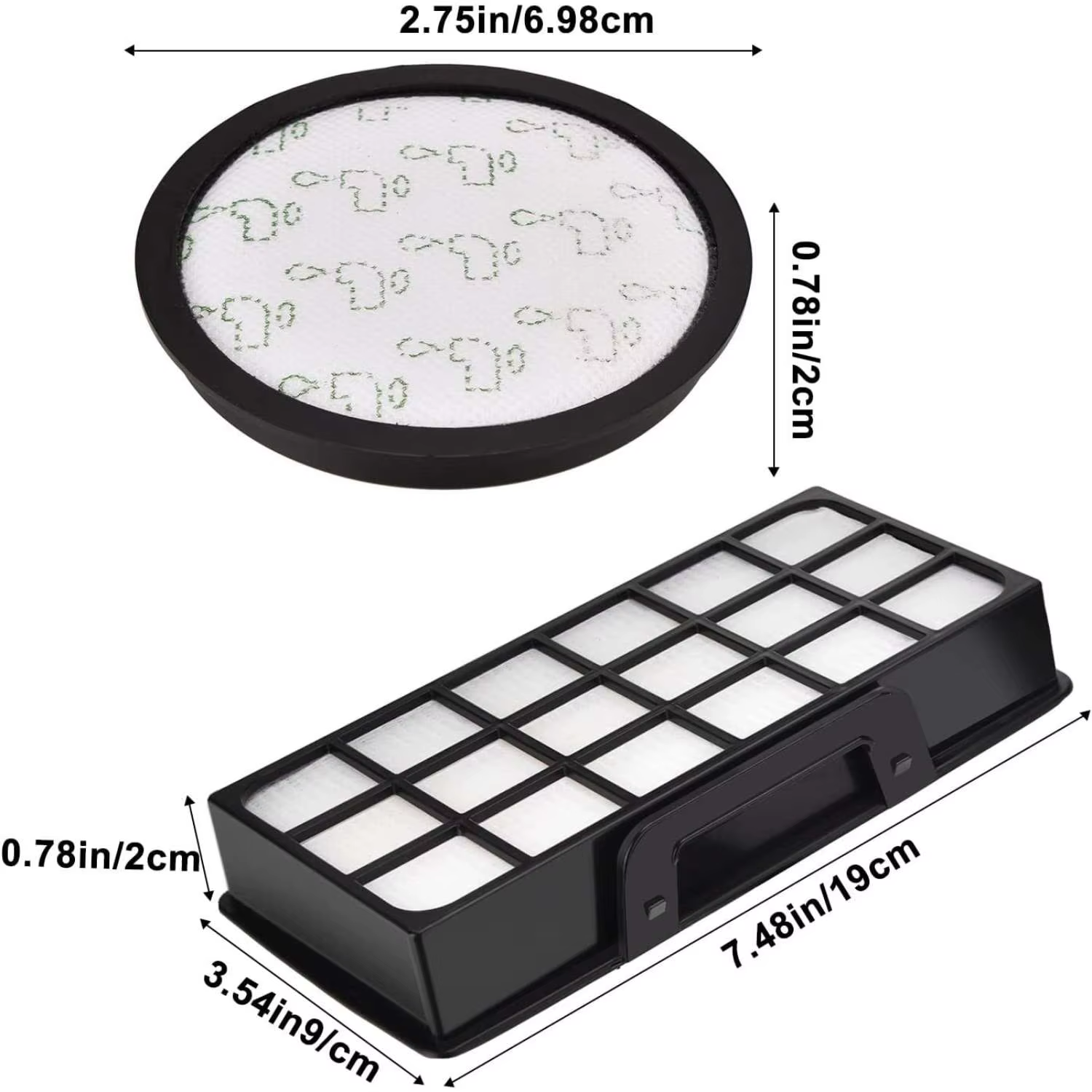Filtres HEPA pour Rowenta Silence Force Cyclonic 4AAAA (Modèle RO76xx) RO7681EA RO7691EA RO7690EA RO7649EA RO7647EA