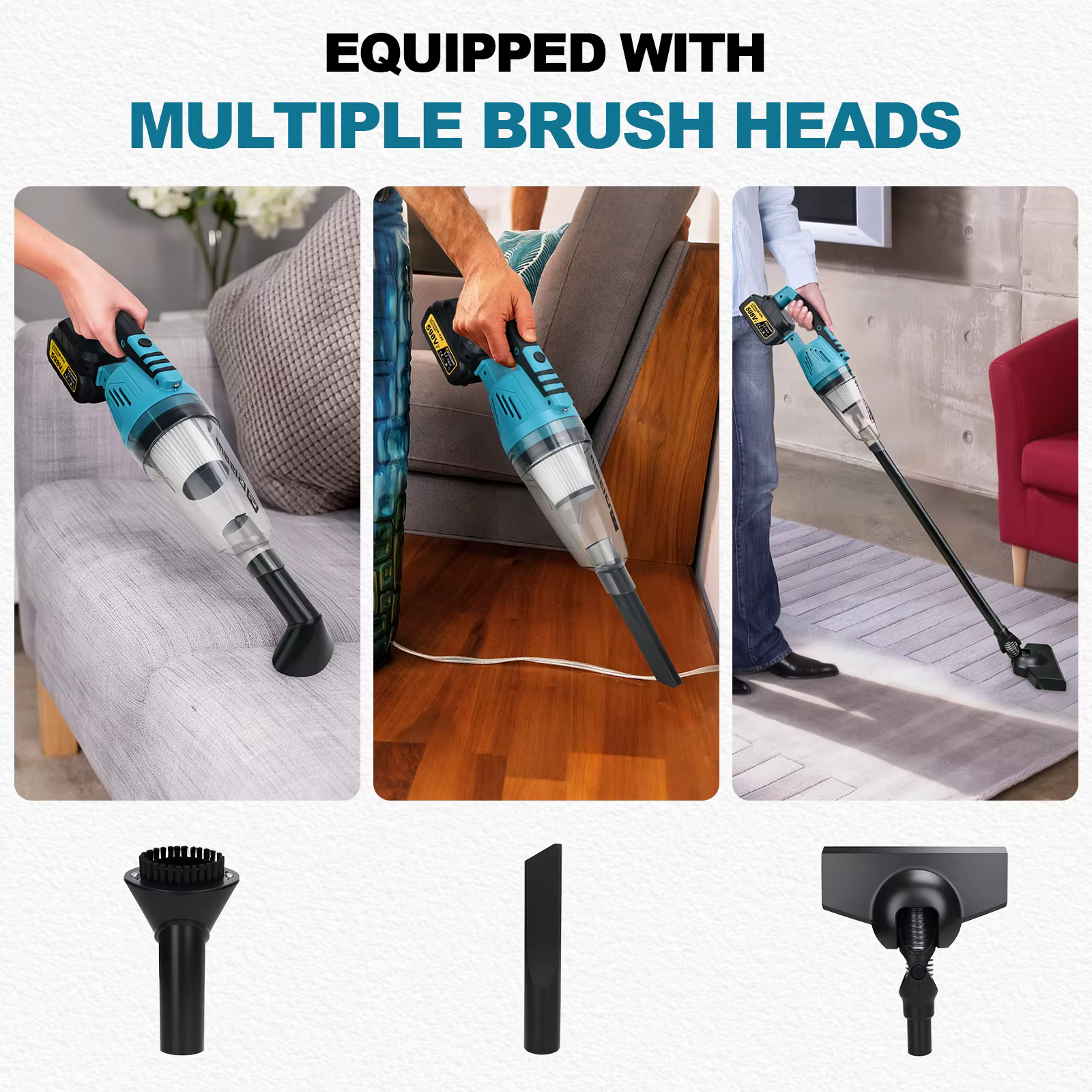 Gismis 12Kpa aspirateur électrique sans fil multi-fonction nettoyeur à main nettoyage neige poussière outil pour Makita 18v batterie broche