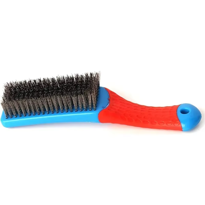 Brosse métallique robuste en acier inoxydable avec poignée en plastique confortable - Parfaite pour éliminer la rouille, les scories de soudure, la saleté et la peinture