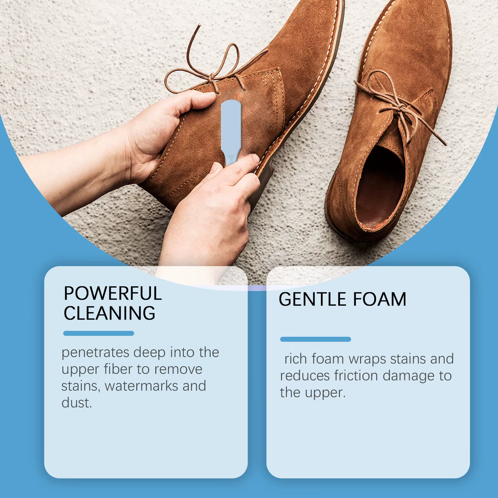 Nettoyant pour cuir suédé