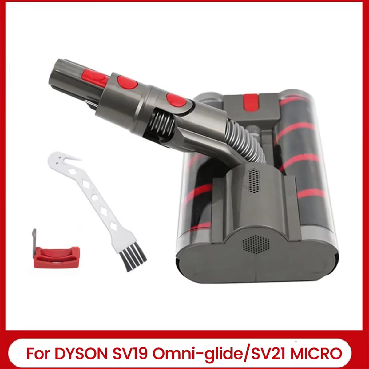 Tête de nettoyage à rouleau souple de remplacement pour aspirateur Dyson Omni-Glide SV19 / SV21-Micro