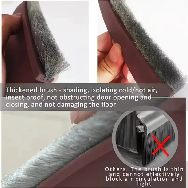 Bande d'étanchéité de porte à brosse auto-adhésive de 100CM
