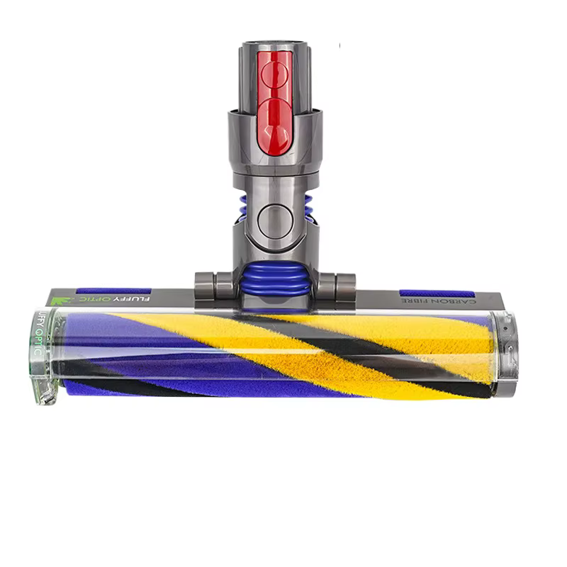 Accessoire d'aspirateur de détection de poussière Compatible pour Dyson V15 V11 V10 V8 V7 tête de plancher en bois dur brosse à rouleau souple avec Li vert optique