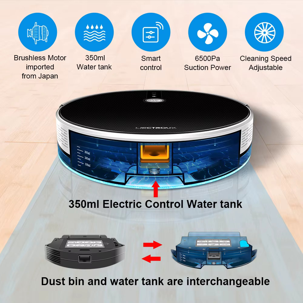(Code Promo:AEGG66)Aspirateur robot LIECTROUX C30B