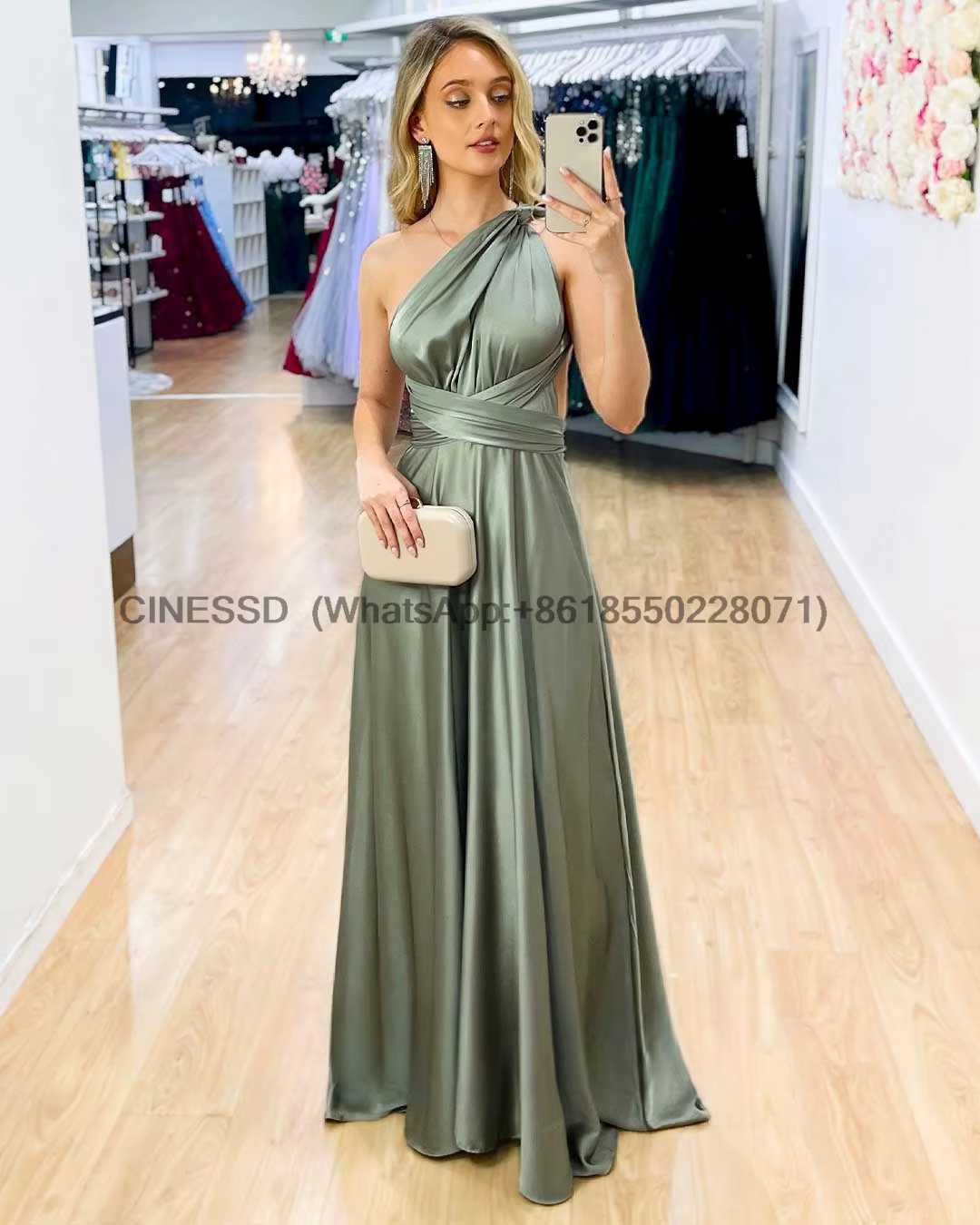Robe de bal longue en Satin, élégante, col multiple, froncée, Corset, plissée, sans manches, dos nu, robes de bal formelles, ligne a