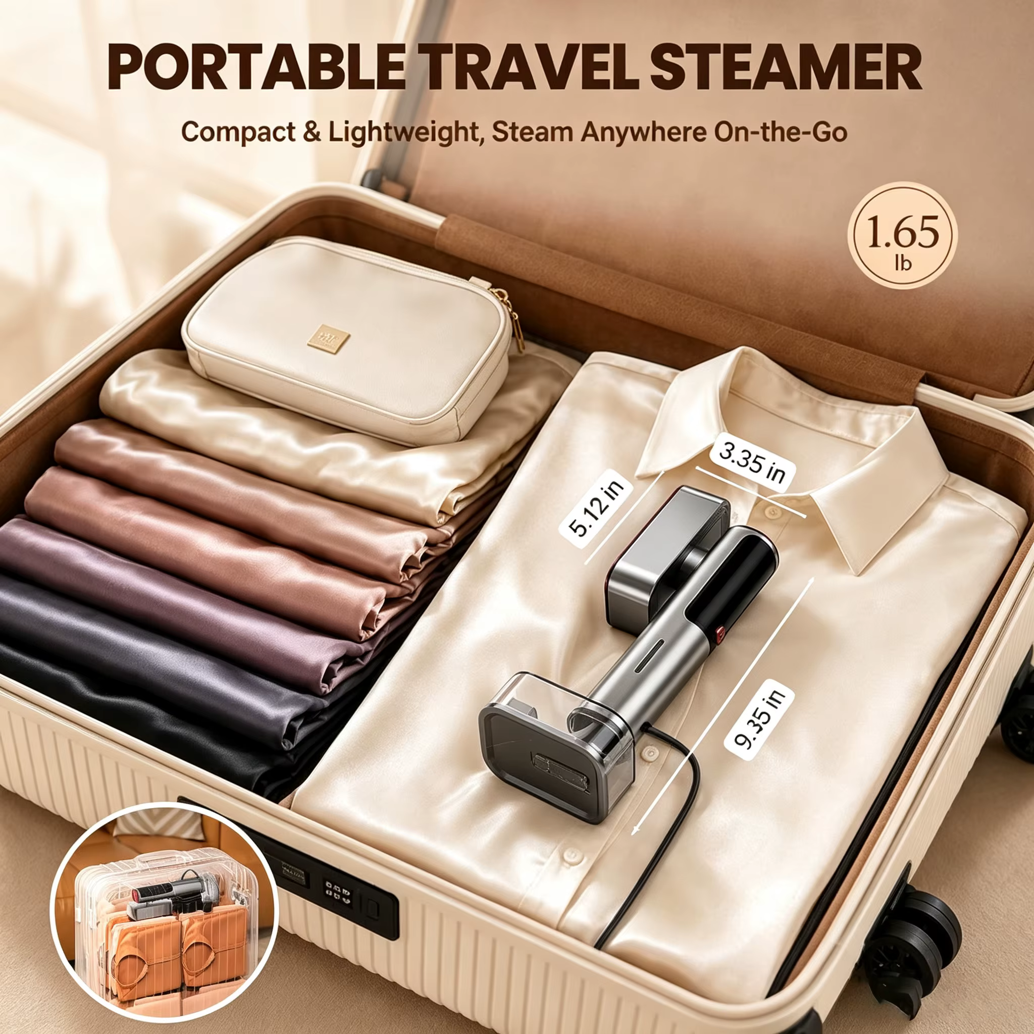 Défroisseur Vapeur Portable Multifonctionnel pour Vêtements – Idéal Voyage