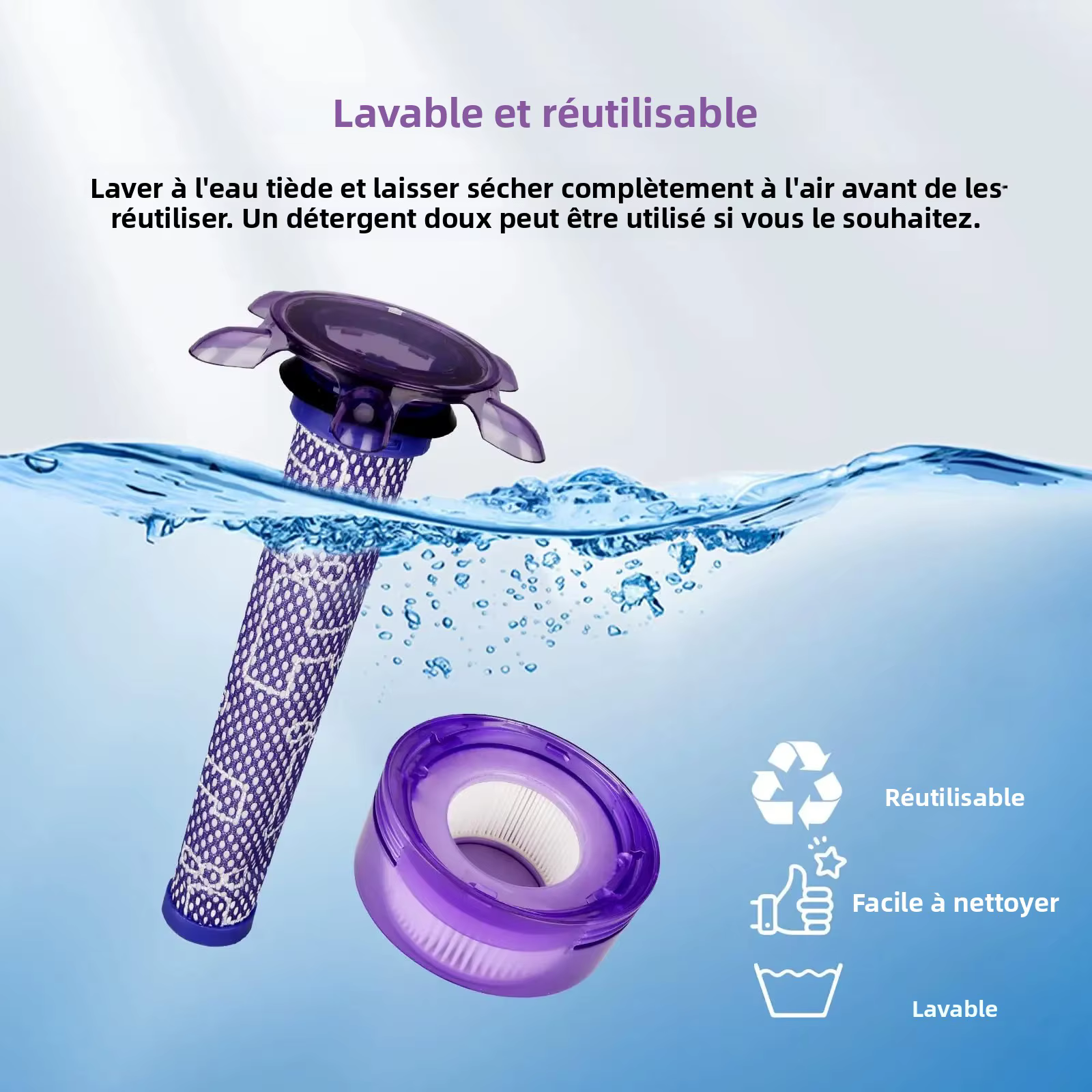 Kit de remplacement de filtre d'aspirateur V8