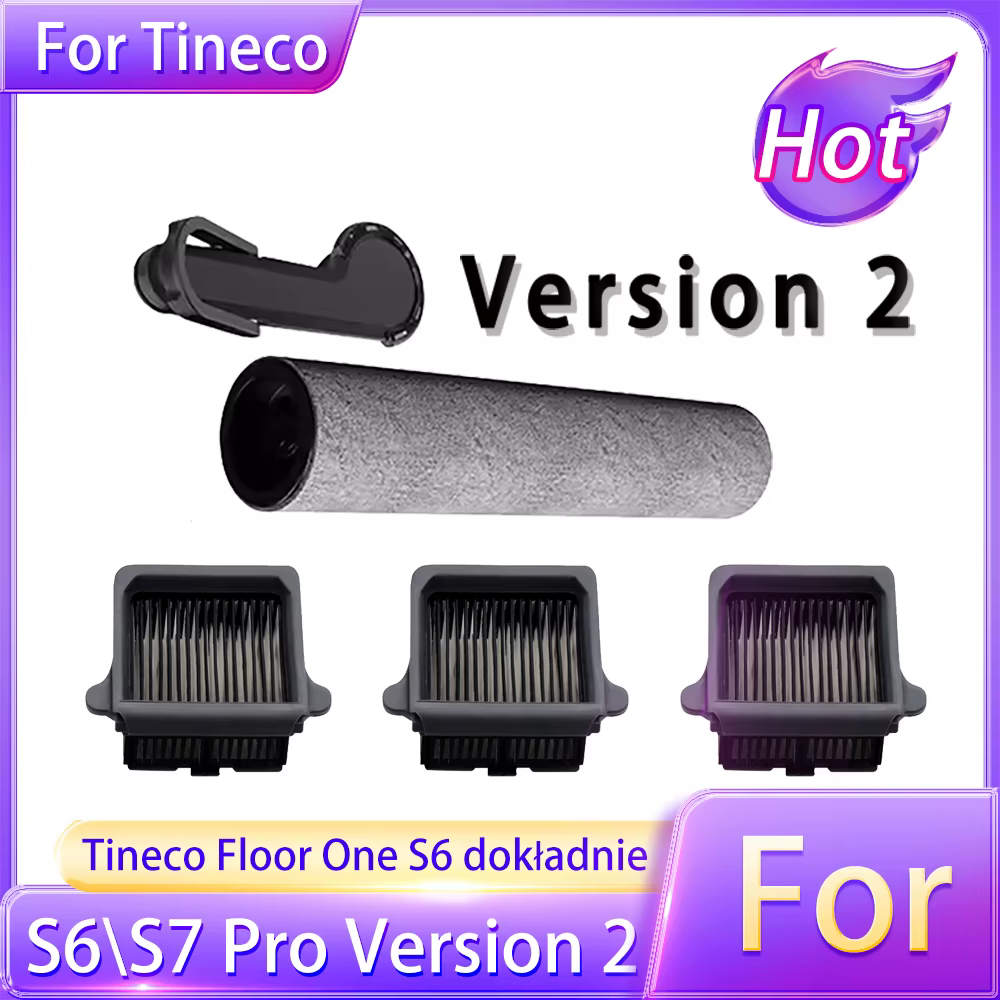 Pour Tineco Floor One S6 \ S7 Pro Version 2 \ S7 pièces sèches flash brosse à rouleau détachable filtre HEPA accessoires pour aspirateur