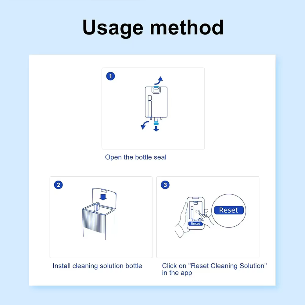 Liquide de nettoyage Dreame pour aspirateurs L20 Ultra/L10 Prime/X10/X20 Pro Plus