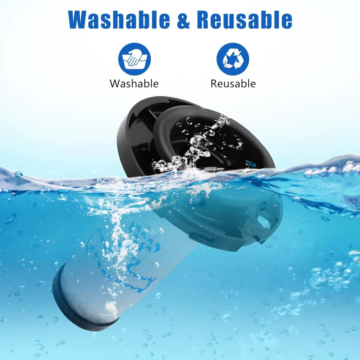 Pré-filtre réutilisable pour Rowenta X-Force Flex 9.60 Aqua Allergy Animal / X-Nano