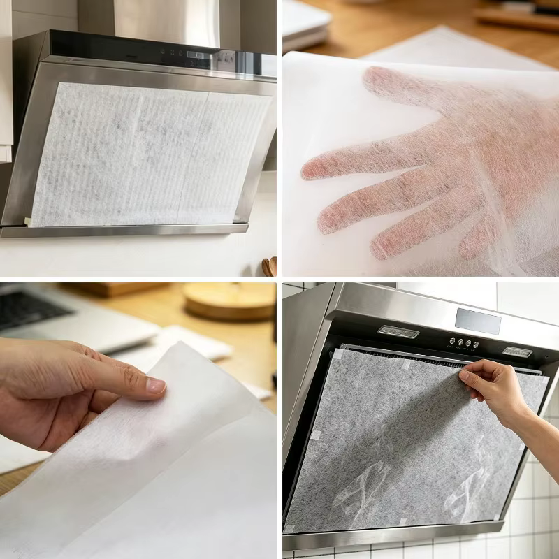60/12 pièces Filtres jetables en papier non-tissé pour hotte de cuisine