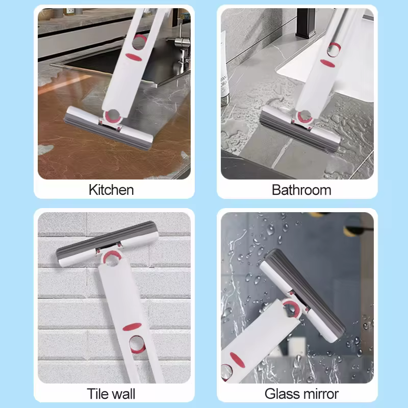 Mini vadrouille Portable pliable, nettoyage ménager, lavage mains libres pour le nettoyage du sol, des fenêtres de bureau, des outils de nettoyage de voiture