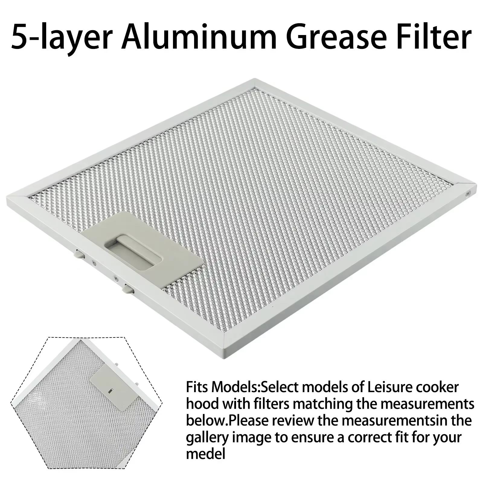 Filtre pour hotte de cuisine 230X260 Mm