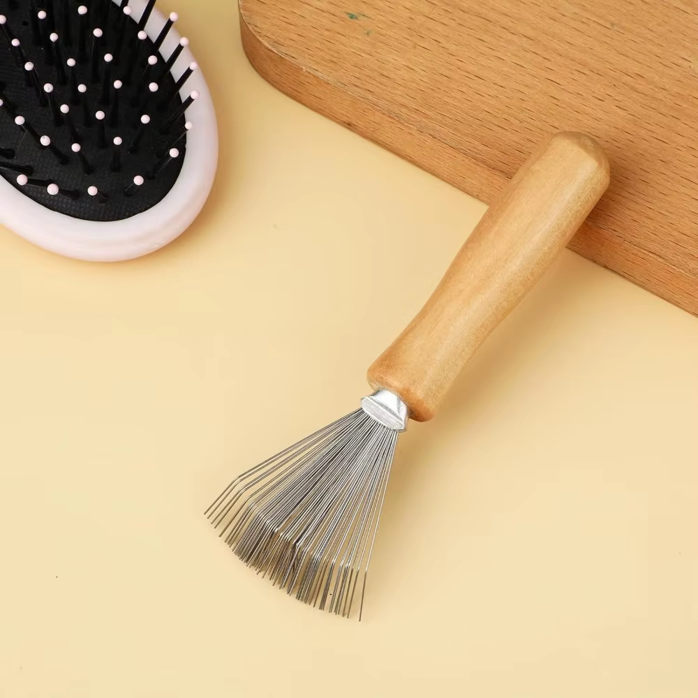 Brosse à cheveux en poils d'acier inoxydable