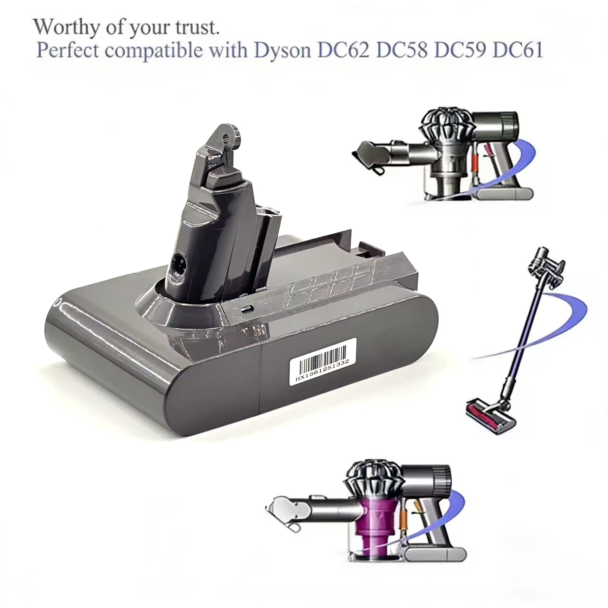 Batterie 21.6V 100% neuve, adaptée aux aspirateurs Dyson V6, série 16,8ah DC58 DC59 SV03 SV04 SV05 SV06 SV07 SV09