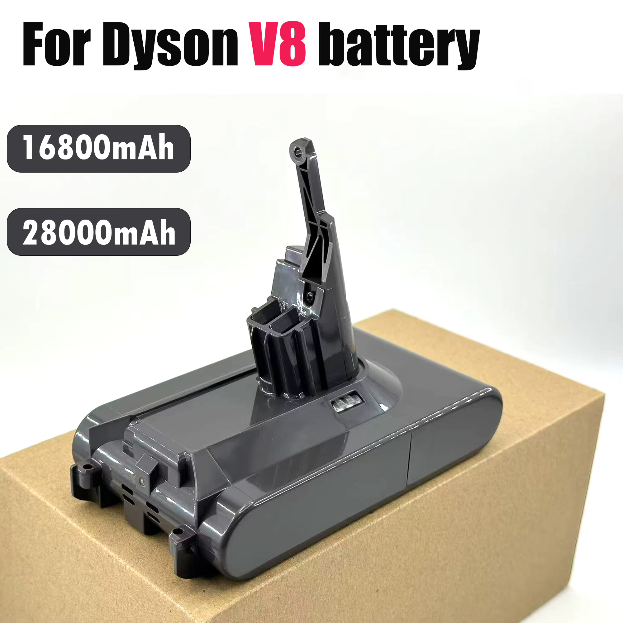Batterie rechargeable Li-ion pour aspirateur Dyson V8 SV10 16800mAh/28000mAh 21.6V Absolute Animal