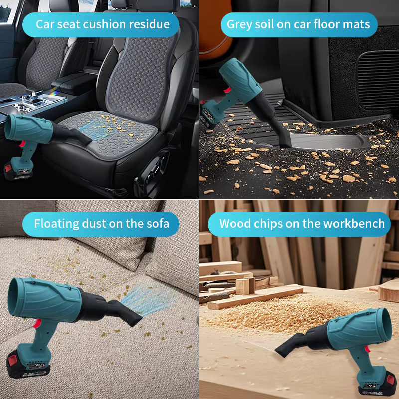 HIPPCRON Souffleur d'air électrique sans fil 2-en-1 31000 tr/min, aspirateur portable haute vitesse 25 m/s pour Makita 18V (sans batterie)