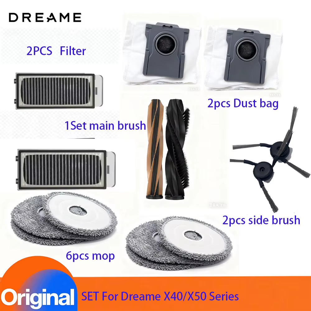 Kit d'accessoires pour Dreame X50Ultra/X50range/X40Plus/S40Plus/X40 Ultra/L50 Pro Ultra //L40s Pro Ultra/Mova V50