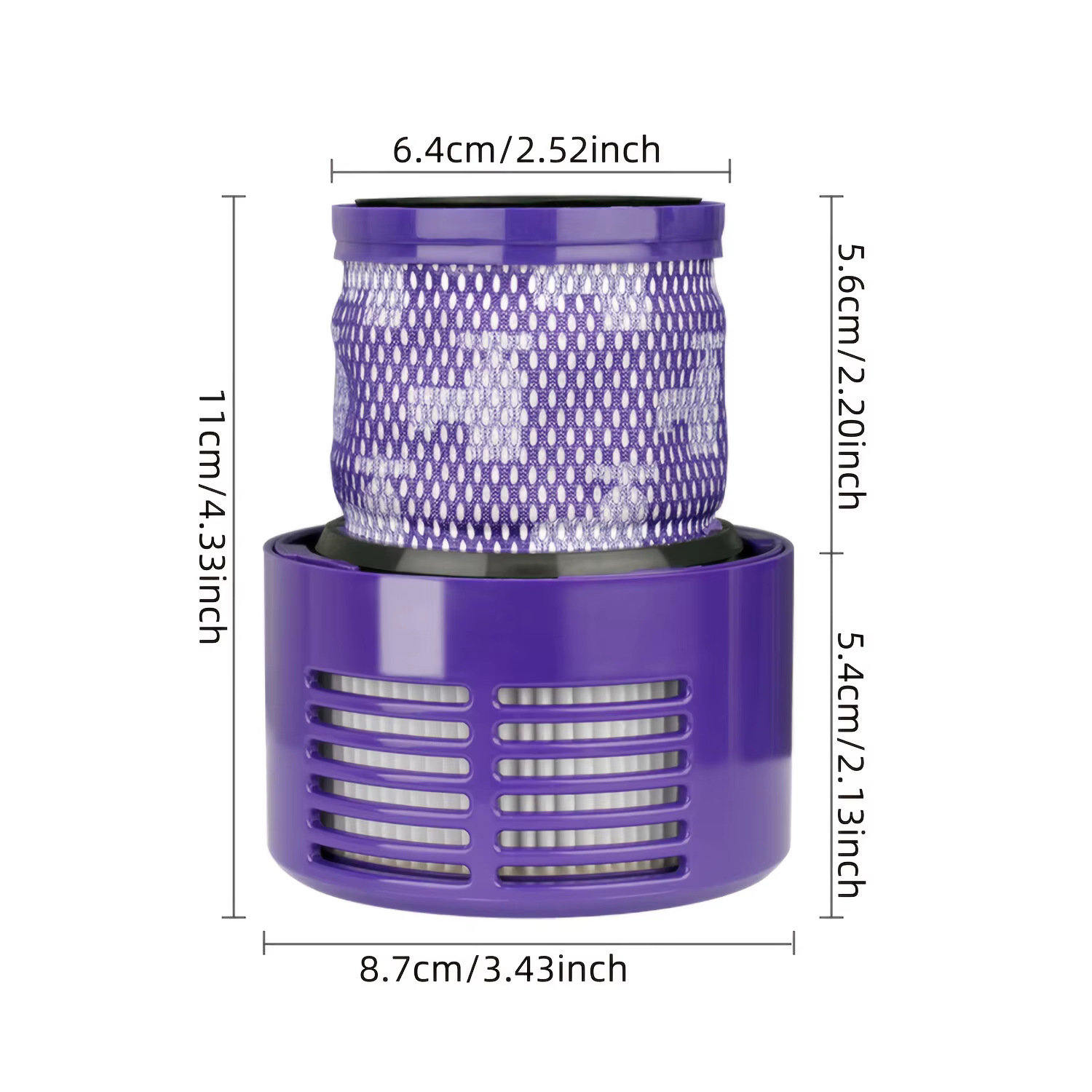 Grande unité de filtre lavable pour aspirateur sans fil Dyson V10 (SV12) Cyclone Animal Absolute Total Clean