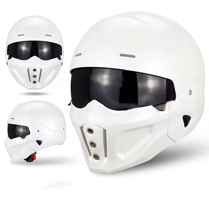Casque modulaire Scorpion EXO-M110, couvre-chef de moto rétro pour homme avec 2 lentilles, capuchon tactique approuvé DOT et CE pour Cruiser