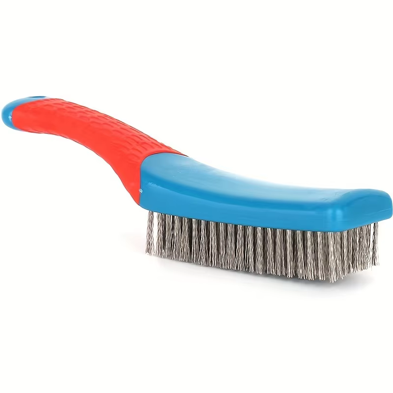 Brosse métallique robuste en acier inoxydable avec poignée en plastique confortable – Parfaite pour enlever la rouille, le soudage des scories, la saleté et la peinture.