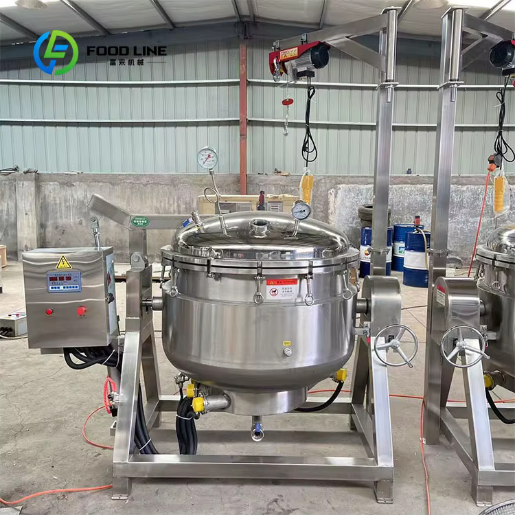 Grande marmite à pression industrielle sur mesure, vente en gros, 500L, grande capacité, en acier inoxydable, pour la cuisine commerciale