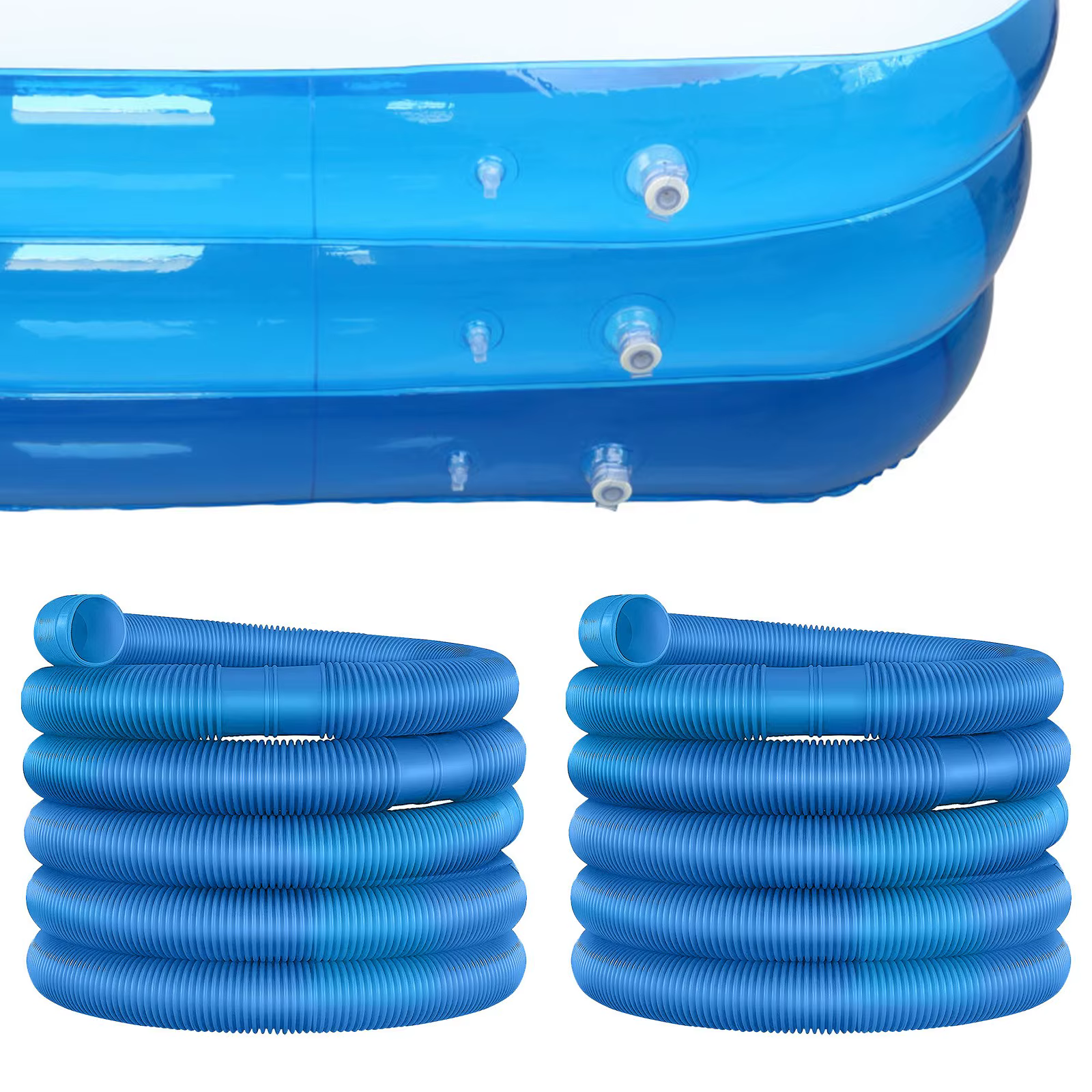 Tuyau de piscine flexible ondulé de 6,3 m (32 mm) pour système de filtration de piscine, accessoire de remplacement pour l'été 2026